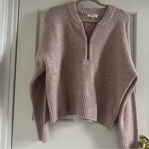 Madewell V-Neck Beige Sweater